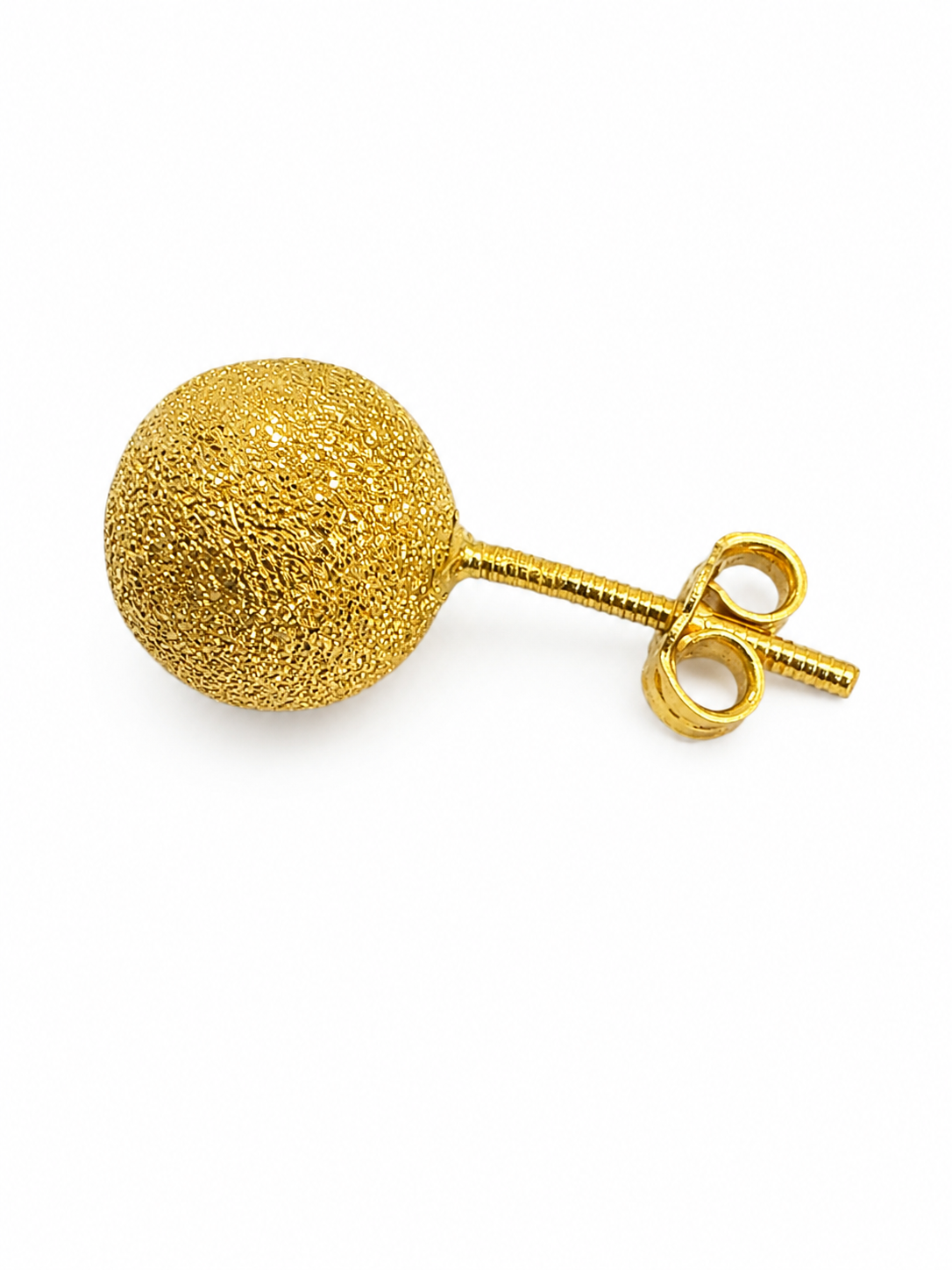 Gold ball 18k Earrings 3.75 grams
