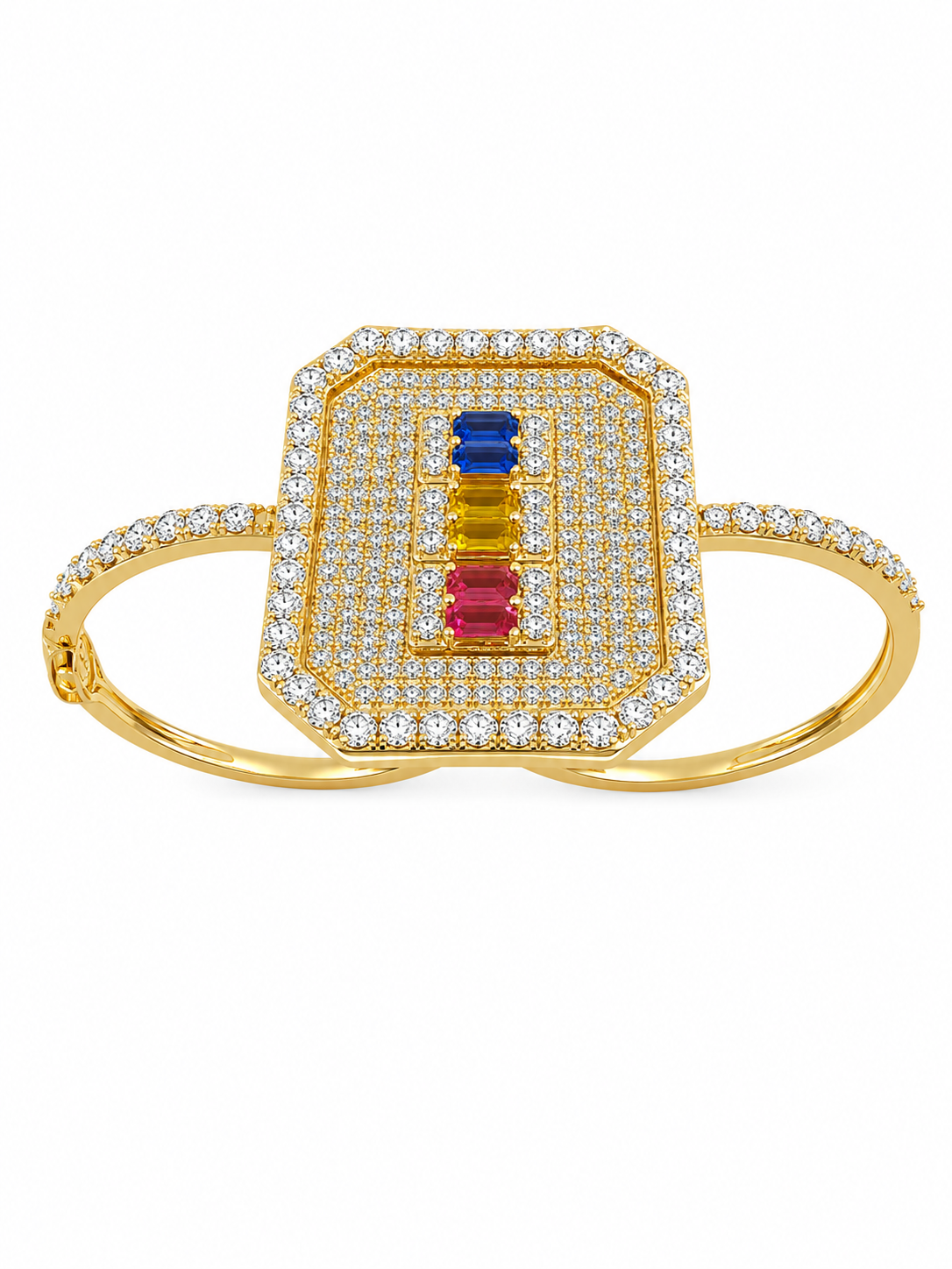 18k Double Ring Size 7.5 and 7 5.89 grams