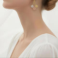 Colorful Gold Flower Earrings 4.55 grams 18k