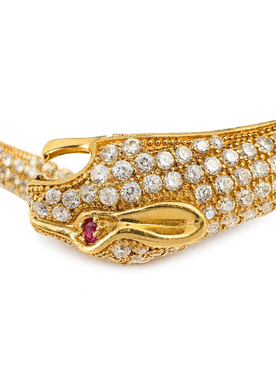 Gold Tiger Size 17.5 Bangle 20.7 grams