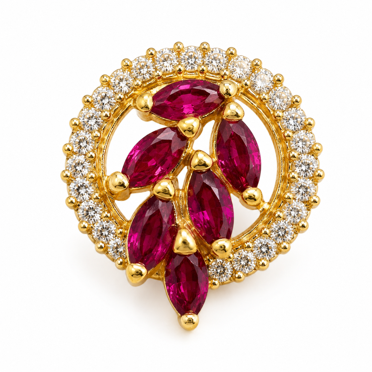 18k Purple Stone Earrings 4.54 grams