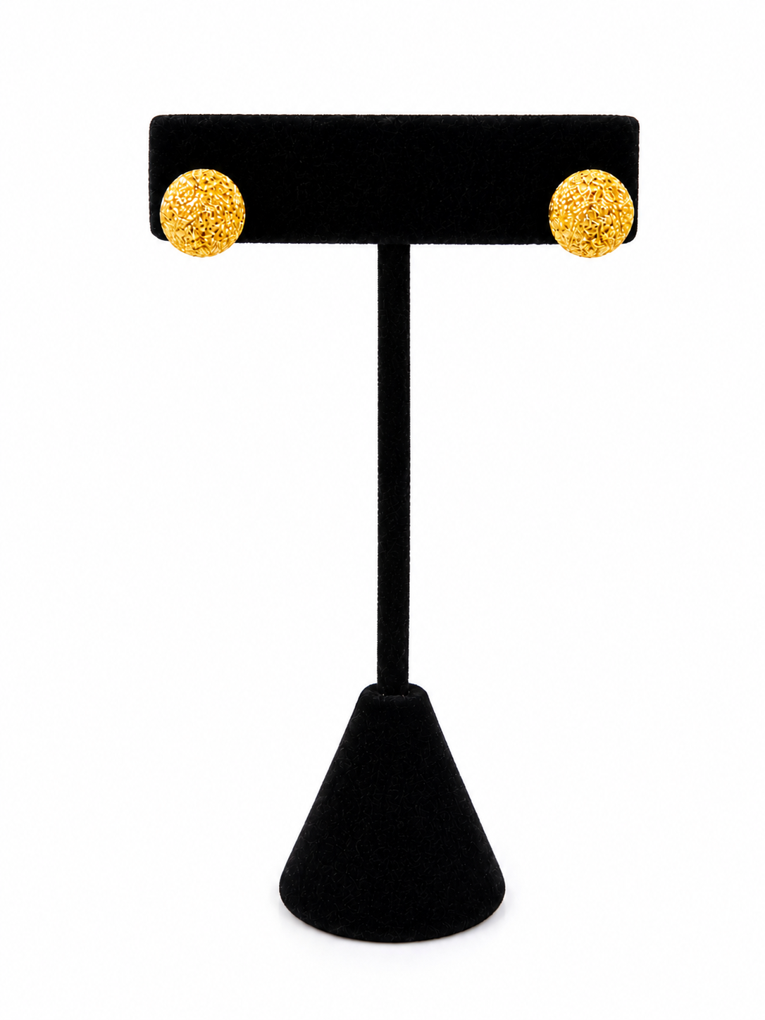 Gold ball 18k Earrings 3.75 grams