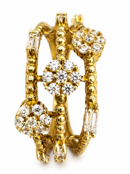 18k Gold Ring 4.37 grams size 7.5
