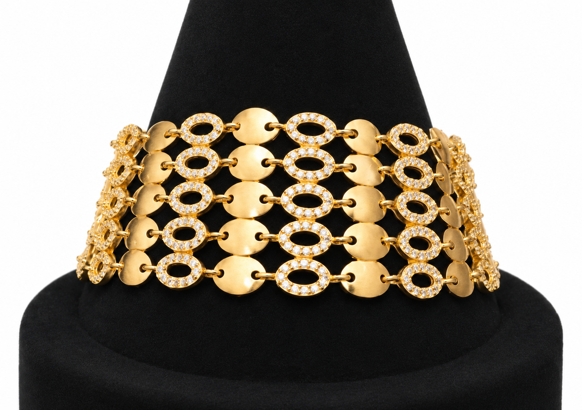 21k Gold Bracelet XXX 23.56 grams 8.5 inches