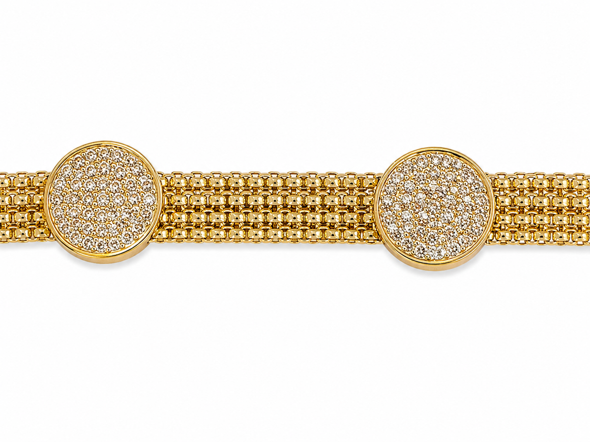 18k Bright Bracelet 16.91 grams 7.5 inches