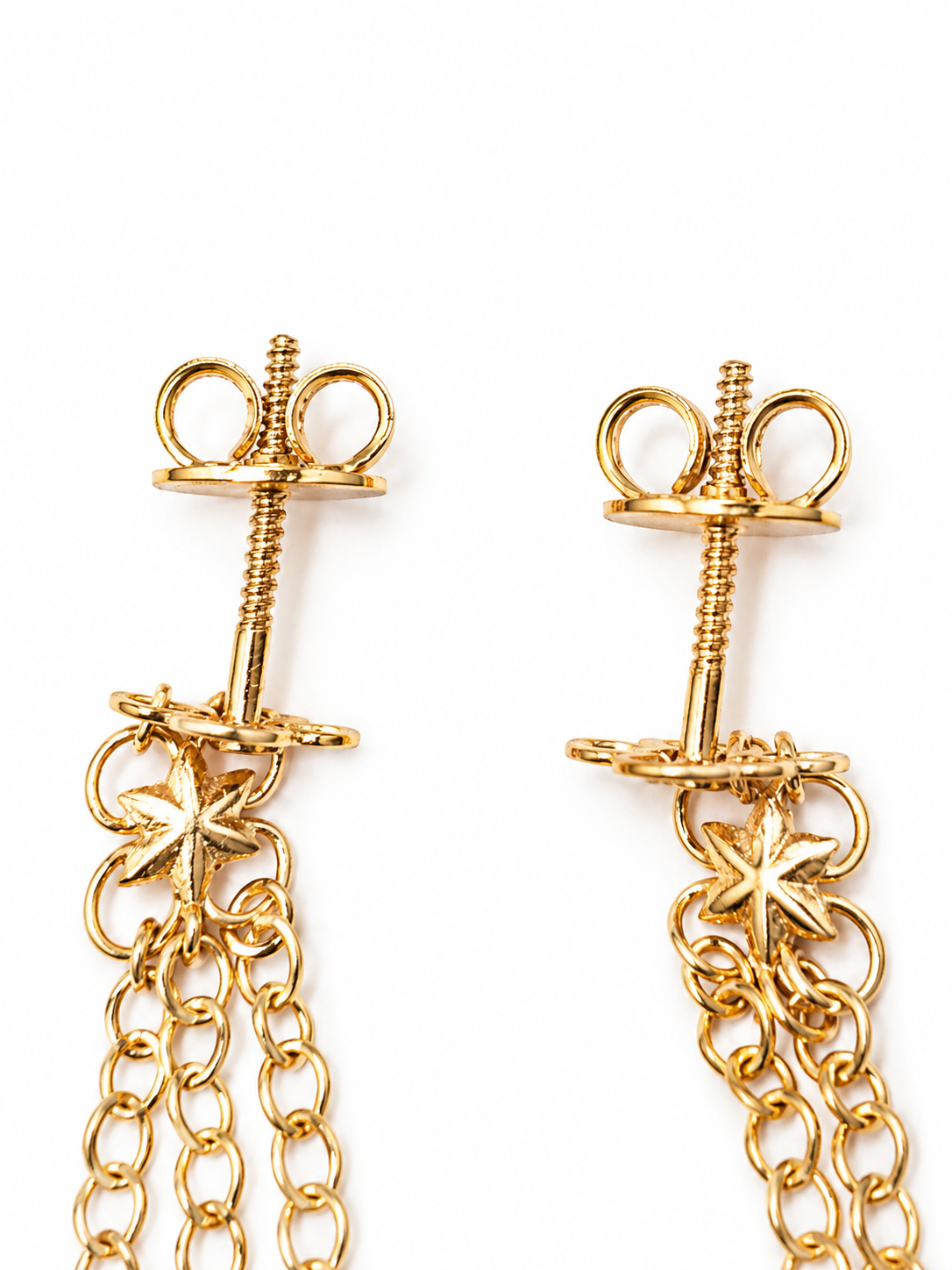 Colorful Gold Flower Earrings 4.55 grams 18k