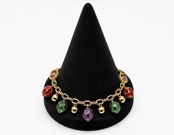 18k Gold Colorful Stones Bracelet 11.58 SOLD OUT
