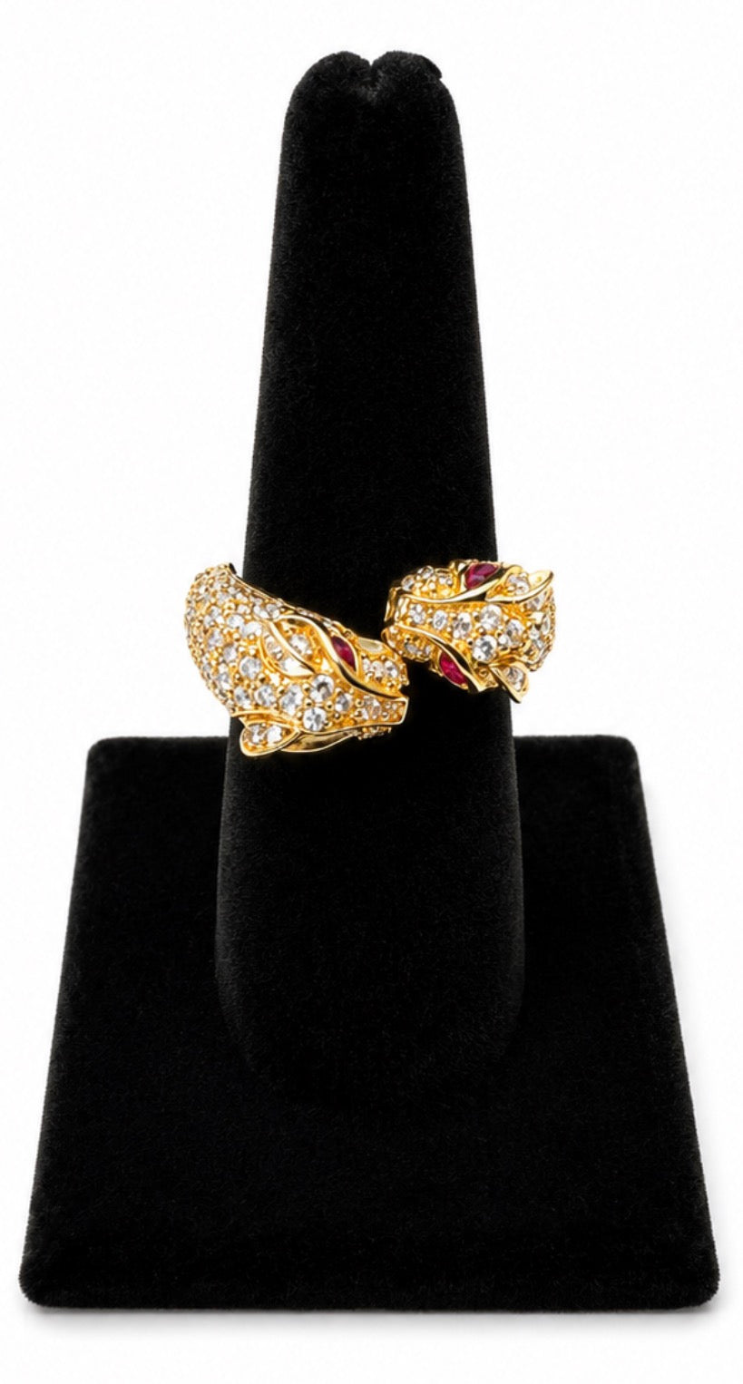 Tiger 18k Ring Size 8 7.73 grams
