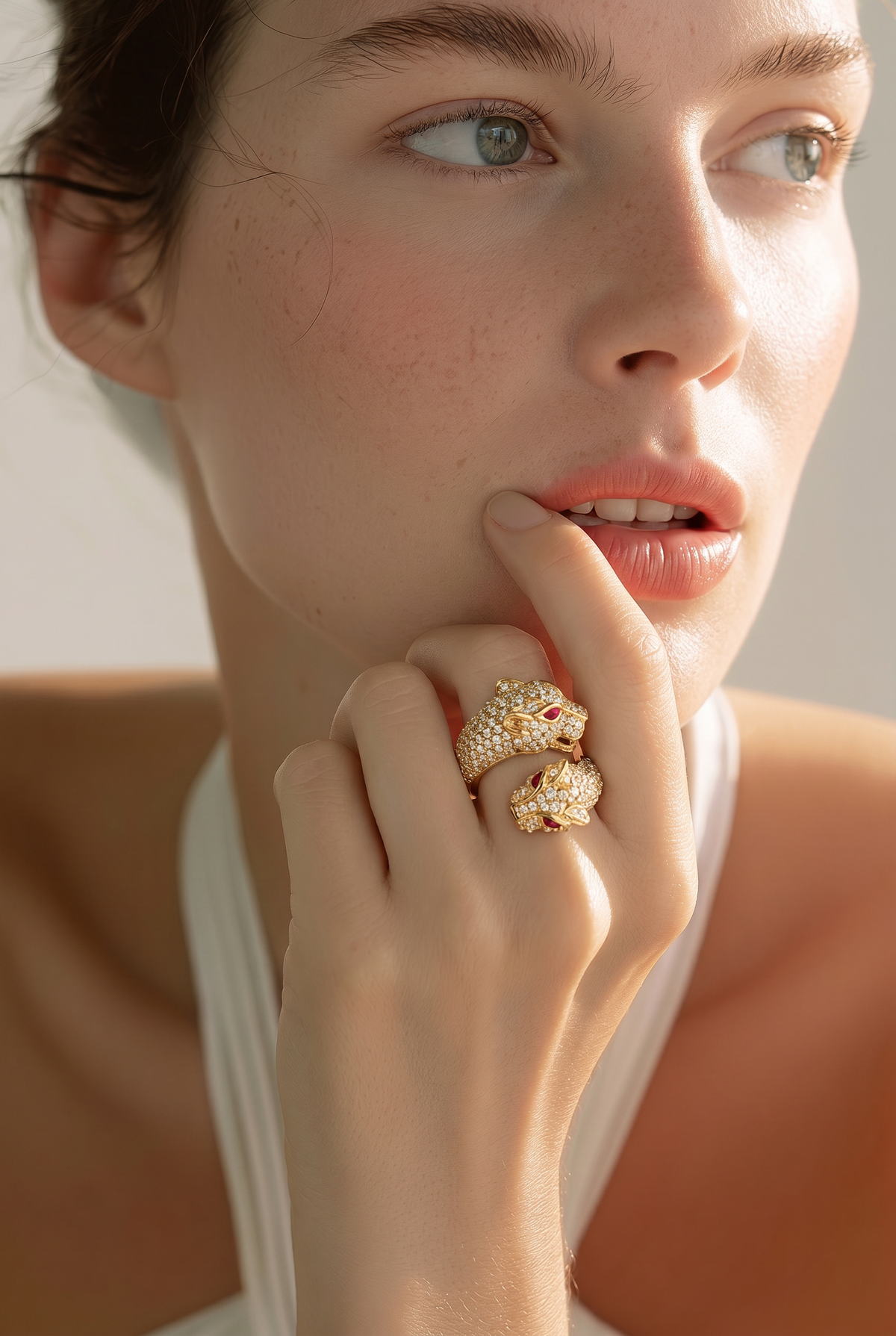 Tiger 18k Ring Size 8 7.73 grams