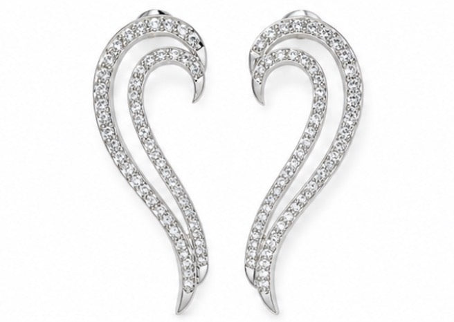 18k White Gold Earrings 6.59