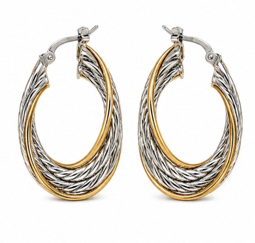 18k Gold Earrings 3.26 grams