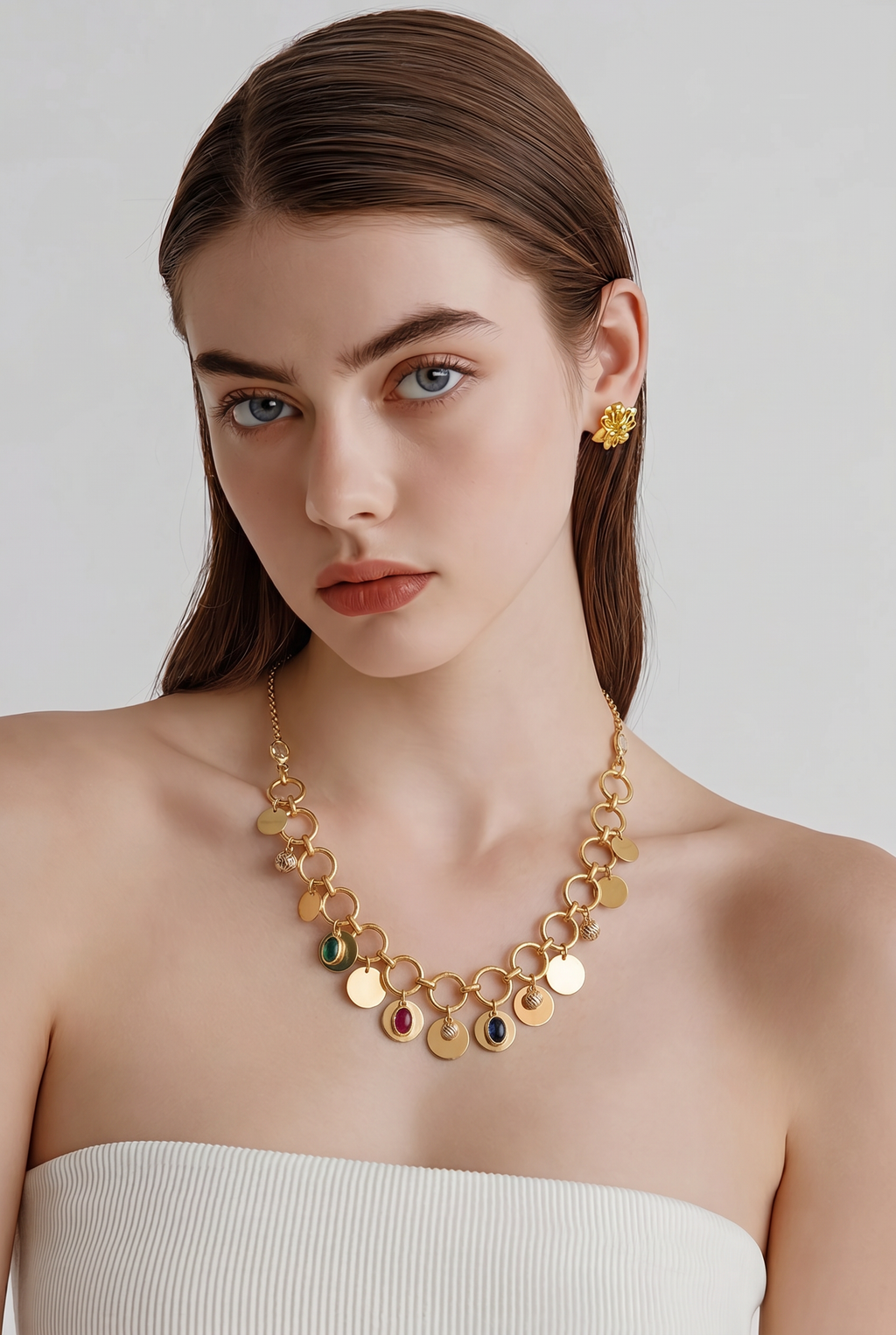 18 inch 18k Gold Jewelry Necklace 17.48 grams