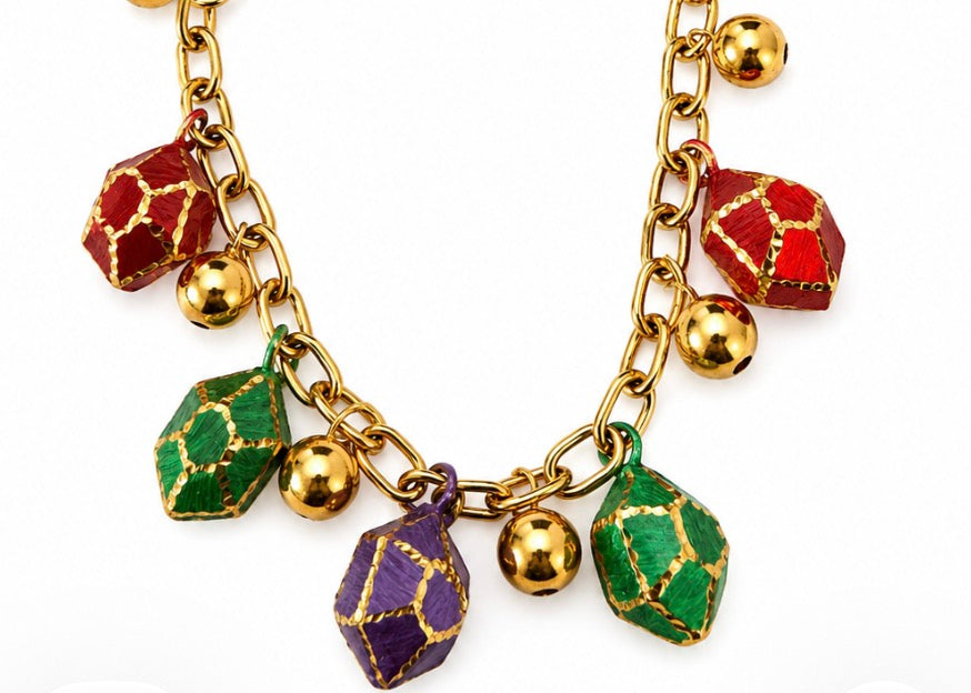 18k Gold Colorful Stones Bracelet 11.58 SOLD OUT