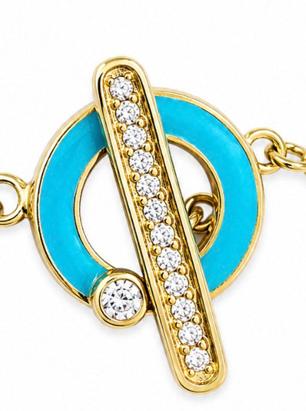 18k Gold Turquoise Necklace 17.24 SOLD OUT