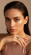 18k Double Ring Size 7.5 and 7 5.89 grams